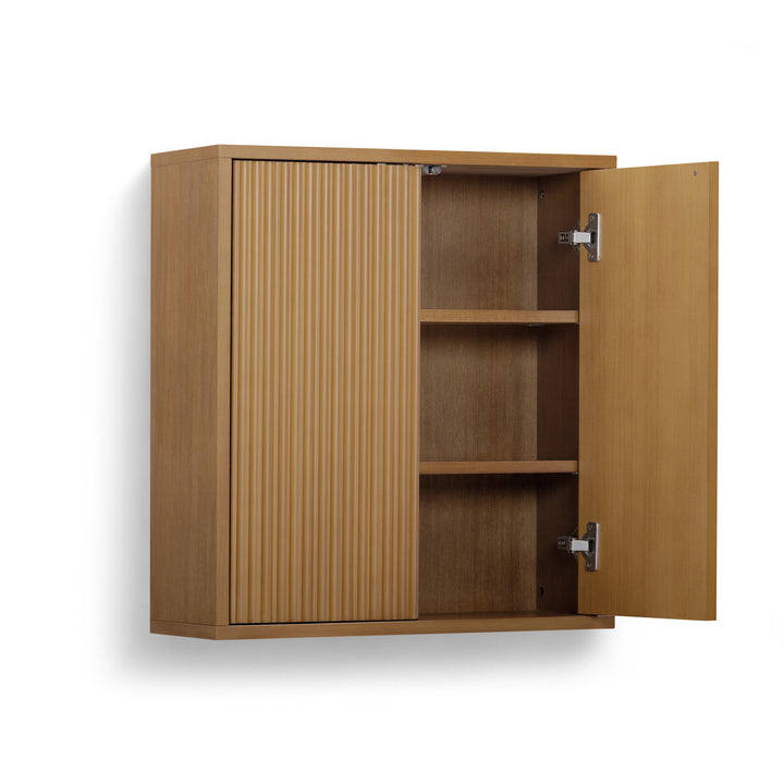 Tremolo 22'' Wide Wooden 2-Door Wall Cabinet with Fluted Fronts by Teamson Home