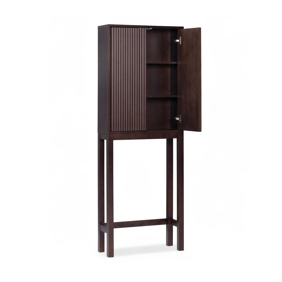 Tremolo 24'' Wide Wooden Over the Toilet Cabinet with Fluted Fronts by Teamson Home