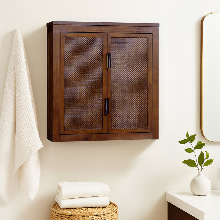 Hatteras 22'' Wide Wood Wall Cabinet with 2 Doors by Teamson Home
