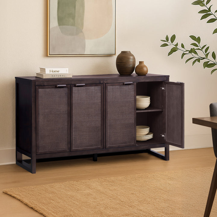 Hatteras 55'' Wide Wood Sideboard Cabinet with 4 Doors by Teamson Home