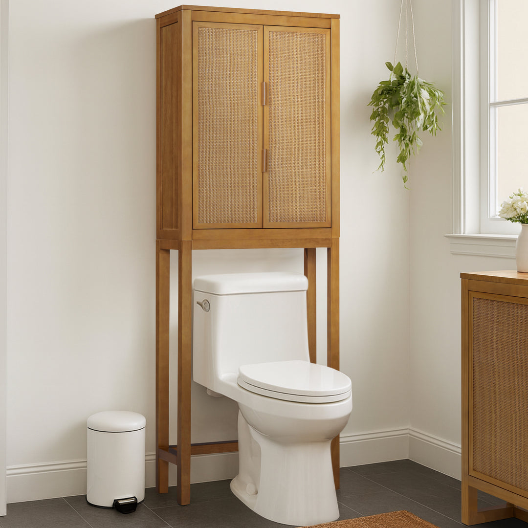 Hatteras 24'' Wide Wood Over the Toilet Cabinet  with 2 Doors by Teamson Home