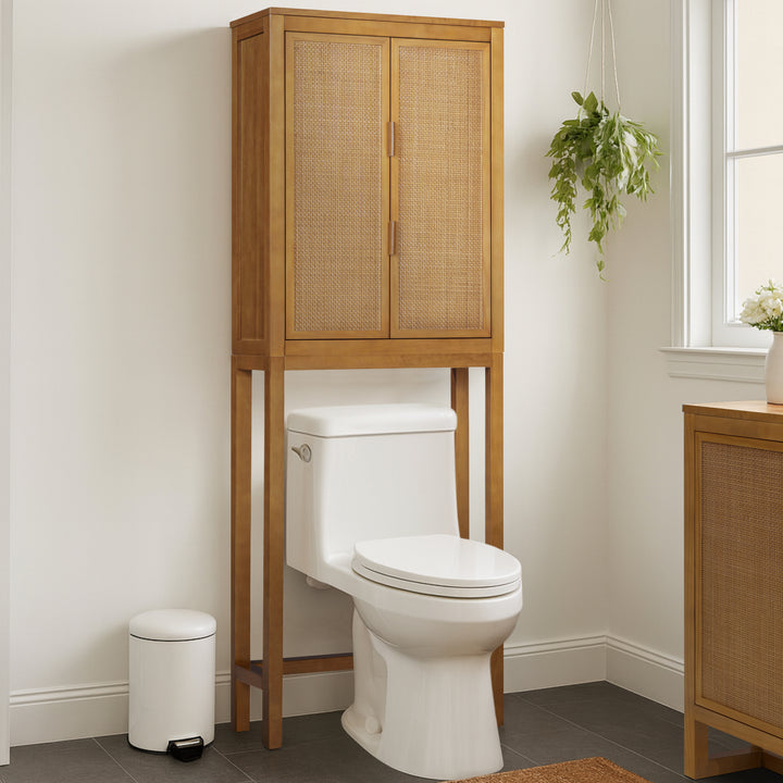 Hatteras 24'' Wide Wood Over the Toilet Cabinet  with 2 Doors by Teamson Home