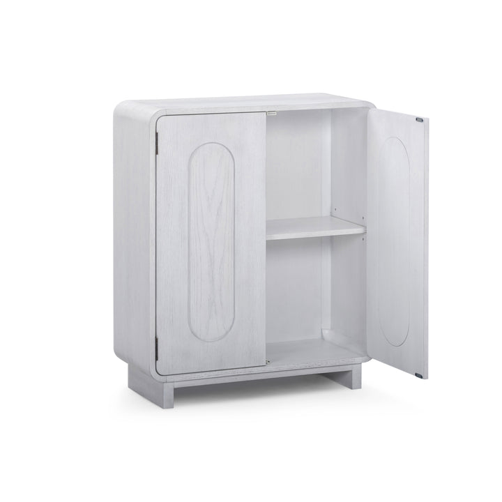 Tenley 28'' W Oak Veneer Accent Cabinet with Recessed Handle & Adjustable Shelf by Teamson Home