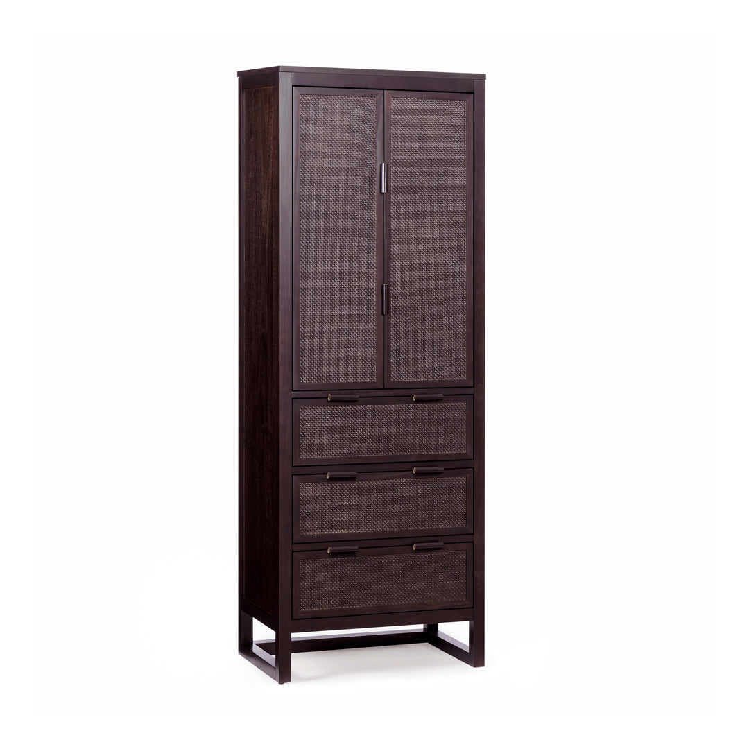 Hatteras 24'' Wide Wood Linen Cabinet with Drawers and Shelved Compartments by Teamson Home