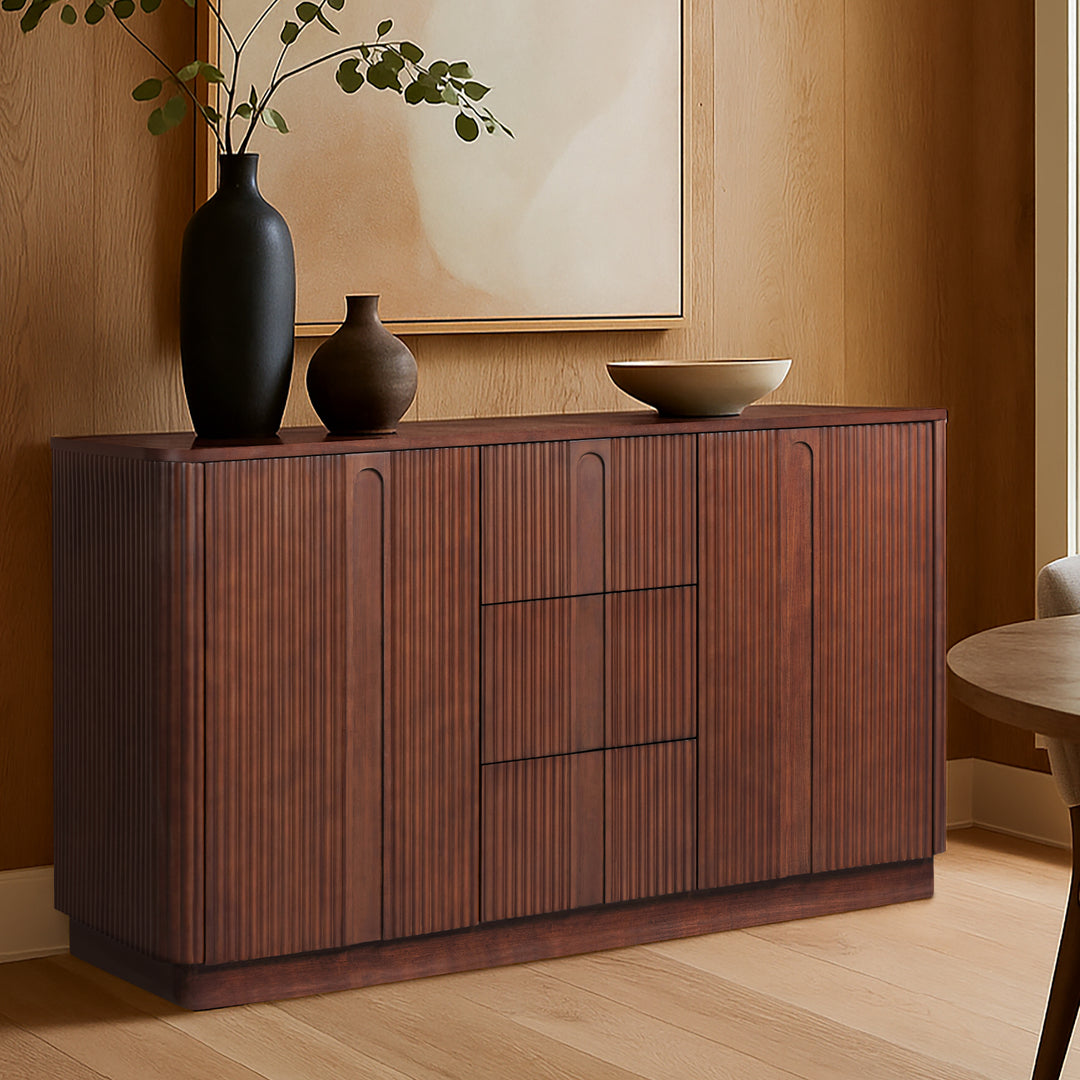 Potomac 55'' W Solid Wood Frame Sideboard with 3 Drawers and 2 Doors