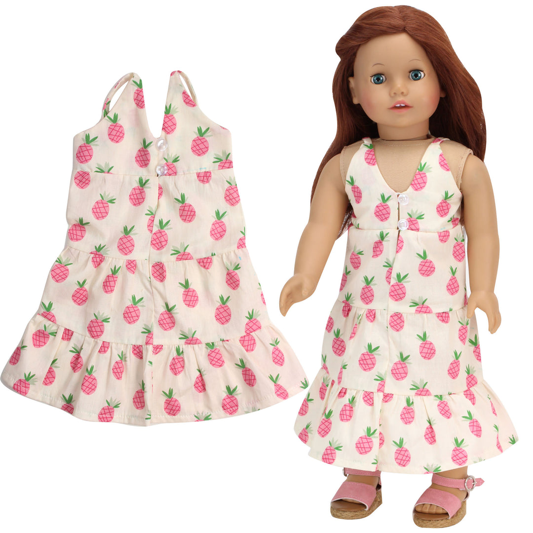 Sophia's - 18" Doll - Pineapple Print Maxi Dress - Ivory