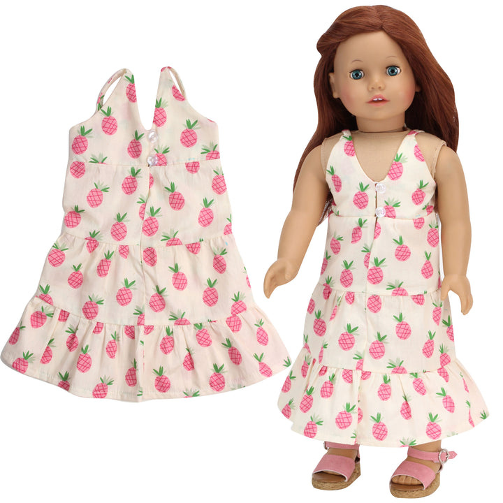 Sophia's - 18" Doll - Pineapple Print Maxi Dress - Ivory