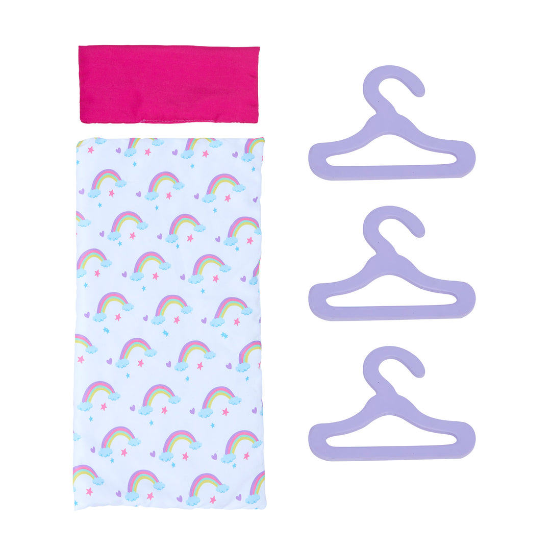 Olivia's Little World Wooden 6-in-1 Baby Doll Changing Station, Pink/Purple