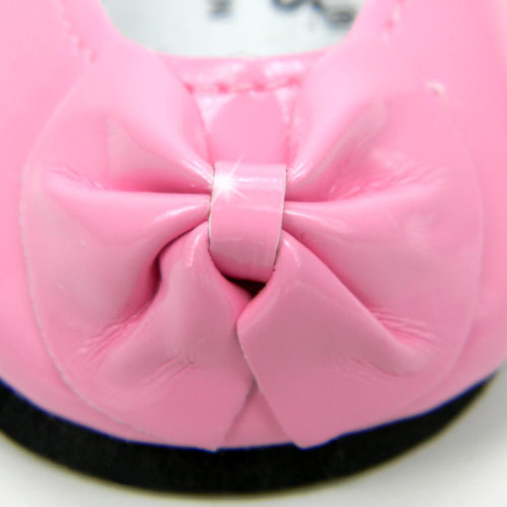 Sophia's Patent Bow Ballet Flat Shoes for 18" Dolls, Light Pink